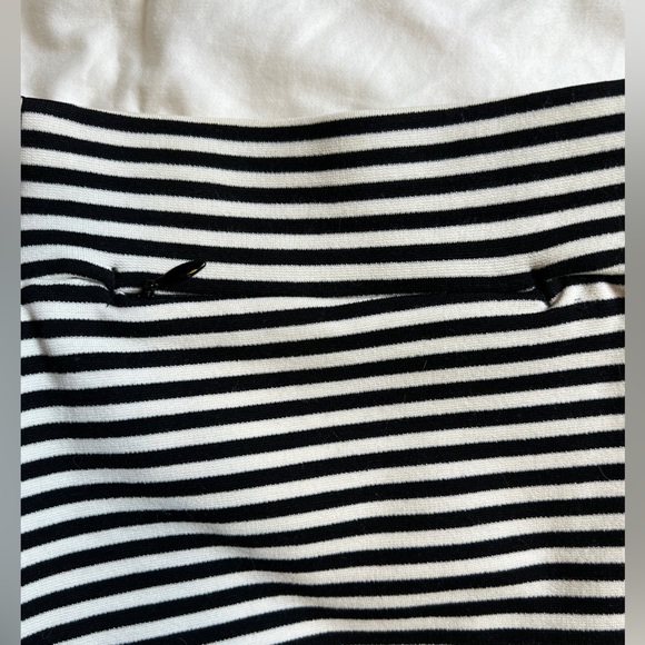 Toad&Co Women’s Paseo Pencil Skirt – Black & White Stripe, Stretch Pull-On - Picture 6 of 8